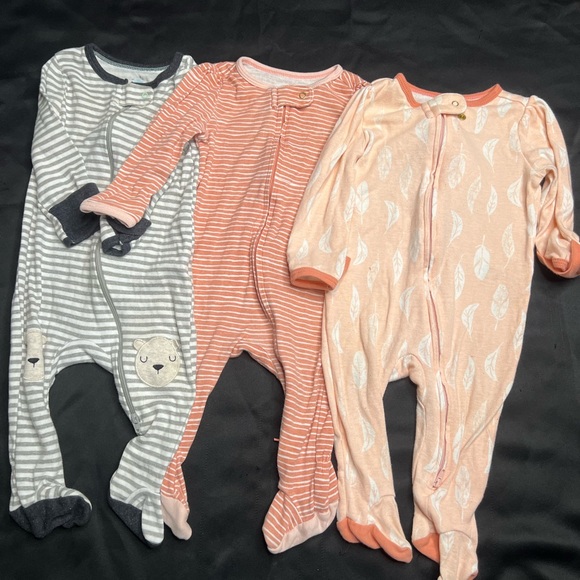 3 Pack baby sleep and play pajamas - Picture 3 of 3